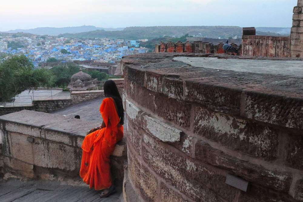 The blue houses are clustered mostly on the northern side of Mehrangarh Fort in Jodhpur.