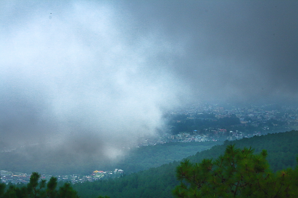 Mesmerising view of Shillong city from Shillong peak.