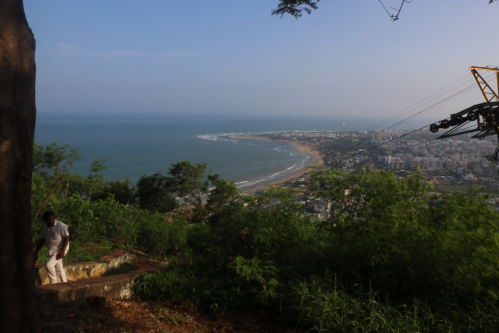 The aerial view of Vizag city and Bay of Bengal from Kailasgiri Hill is amazing.