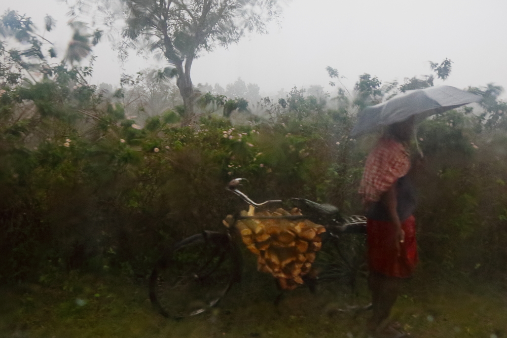 An image from inside of a car when it was raining incessantly during our trip to Ayodhya Hills in Purulia.
