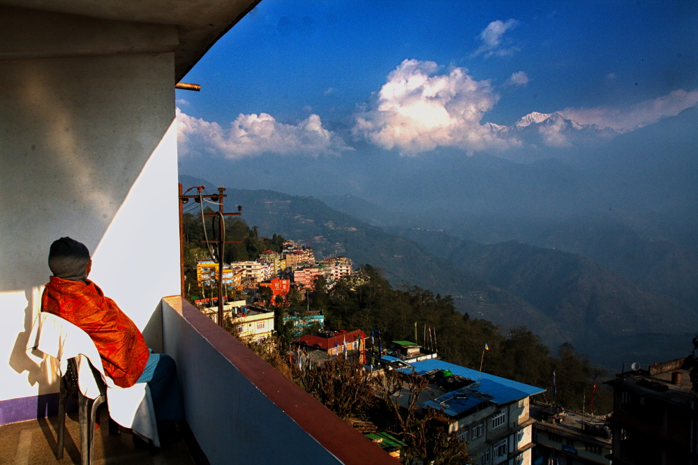A lazy morning in Pelling sitting idle in a hotel balcony and enjoying the nature.