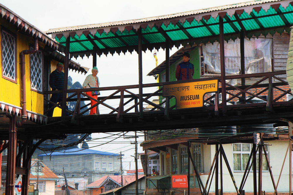 Image showing overbridge towards Ghum Rail Museum.