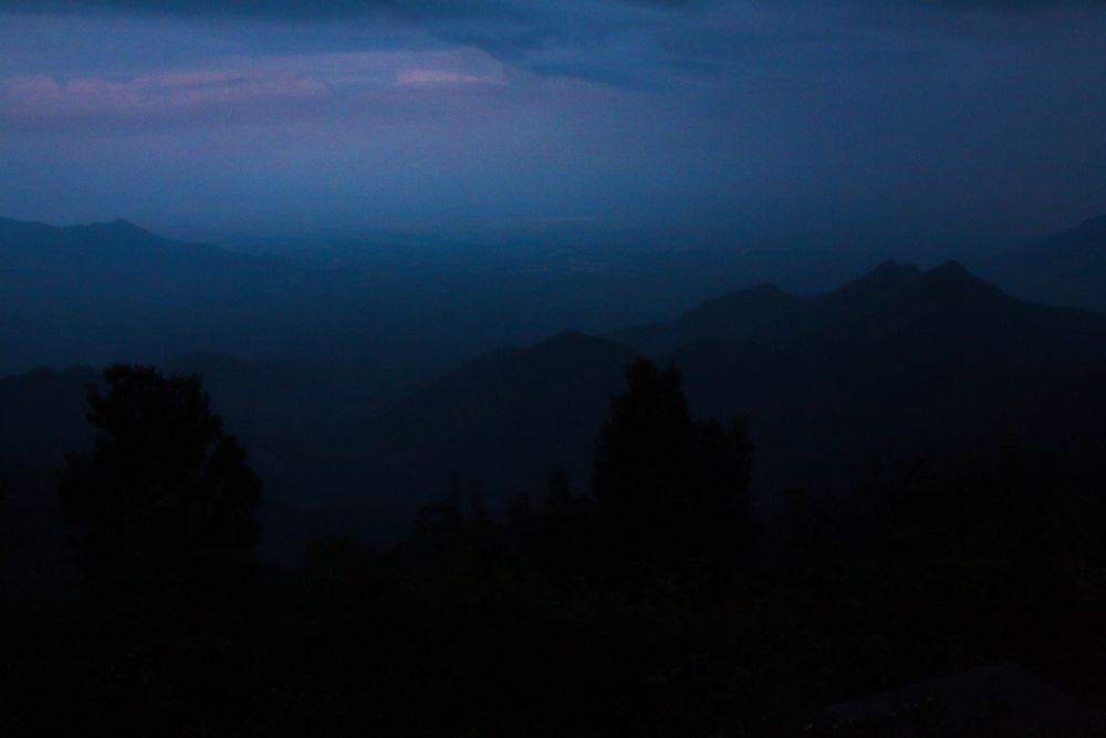 Evening view of Nilgiri Hills from Kodaikanal