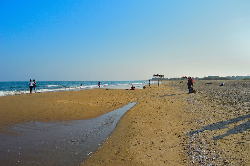 Paradise Beach is one of the best places to see in Pondicherry. This white sand beach is a perfect place for swimming and sunbathing.
