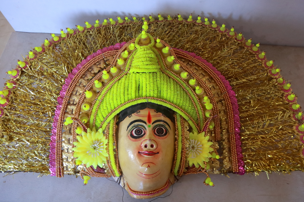 Mask of Durga which is used during Mahishasurmardini performance in Chau Dance.