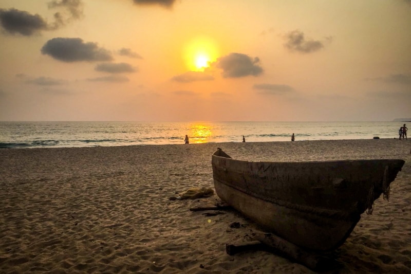 sunset at Agoda beach, Goa, India