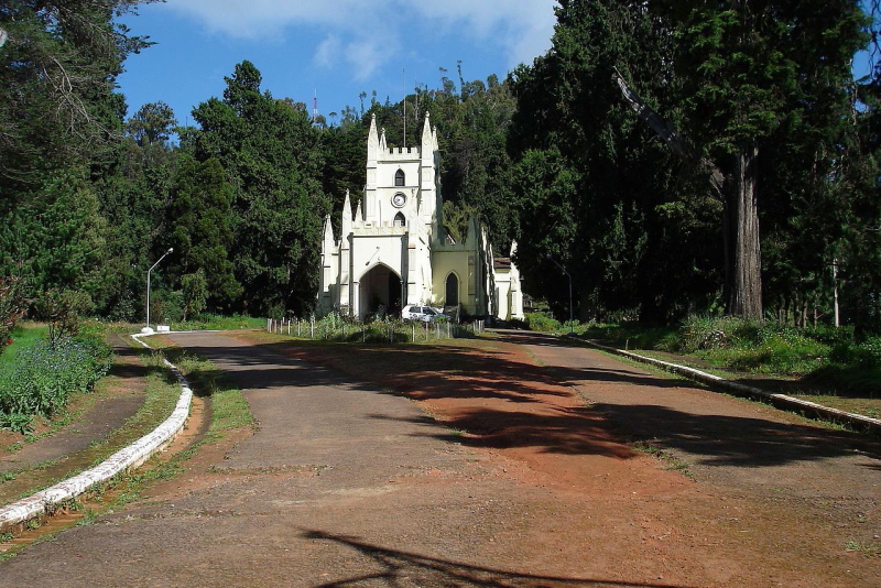 The oldest church in the town, St. Stephens Church, Ooty.