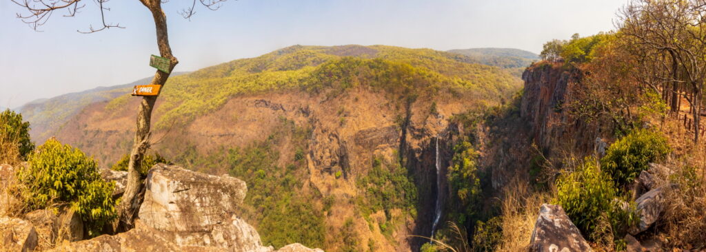 A panoramic view of Joranda Waterfall inside Simlipal National Park